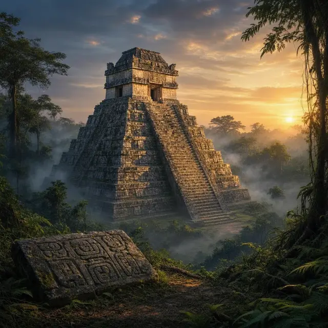 Illustration for Maya civilization