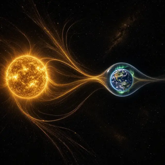 Illustration for Solar wind
