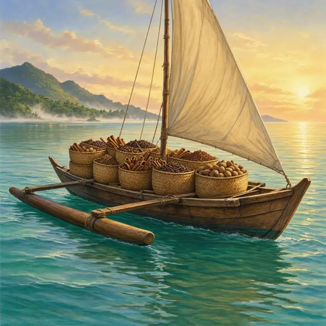 Illustration for Spice trade